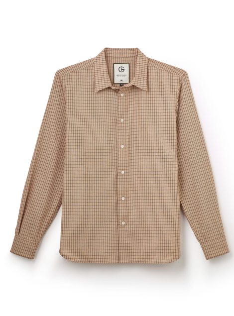 Jeffery Green Checked Shirt — White & Blue